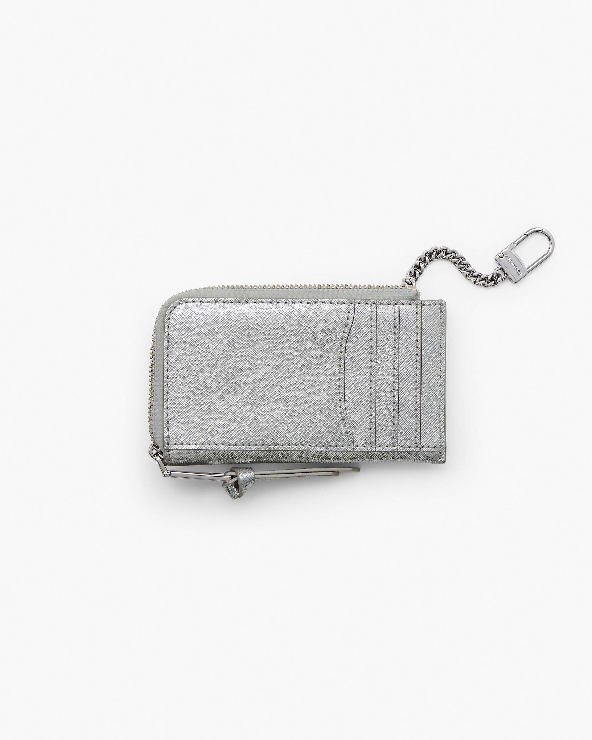 Marc Jacobs Marc Jacobs The Metallic Utility Snapshot Top Zip Multi Wallet Silver Silver