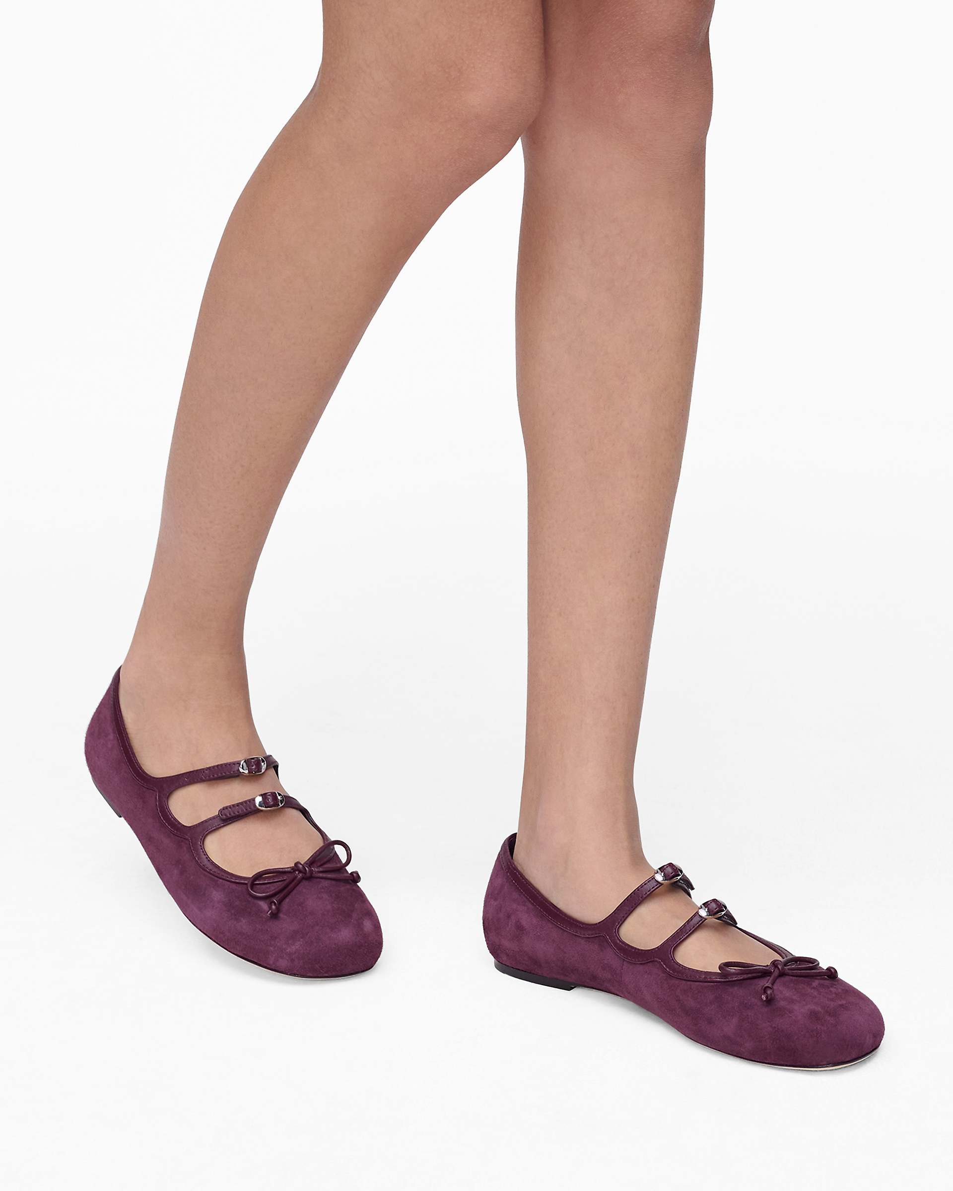 Marc Jacobs Marc Jacobs The Suede Kiki Ballerina Dark Plum Dark Plum