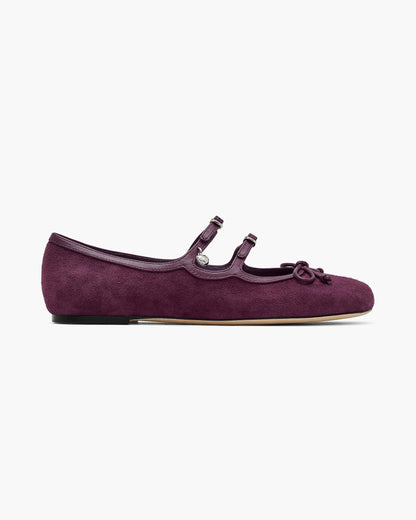 Marc Jacobs Marc Jacobs The Suede Kiki Ballerina Dark Plum Dark Plum