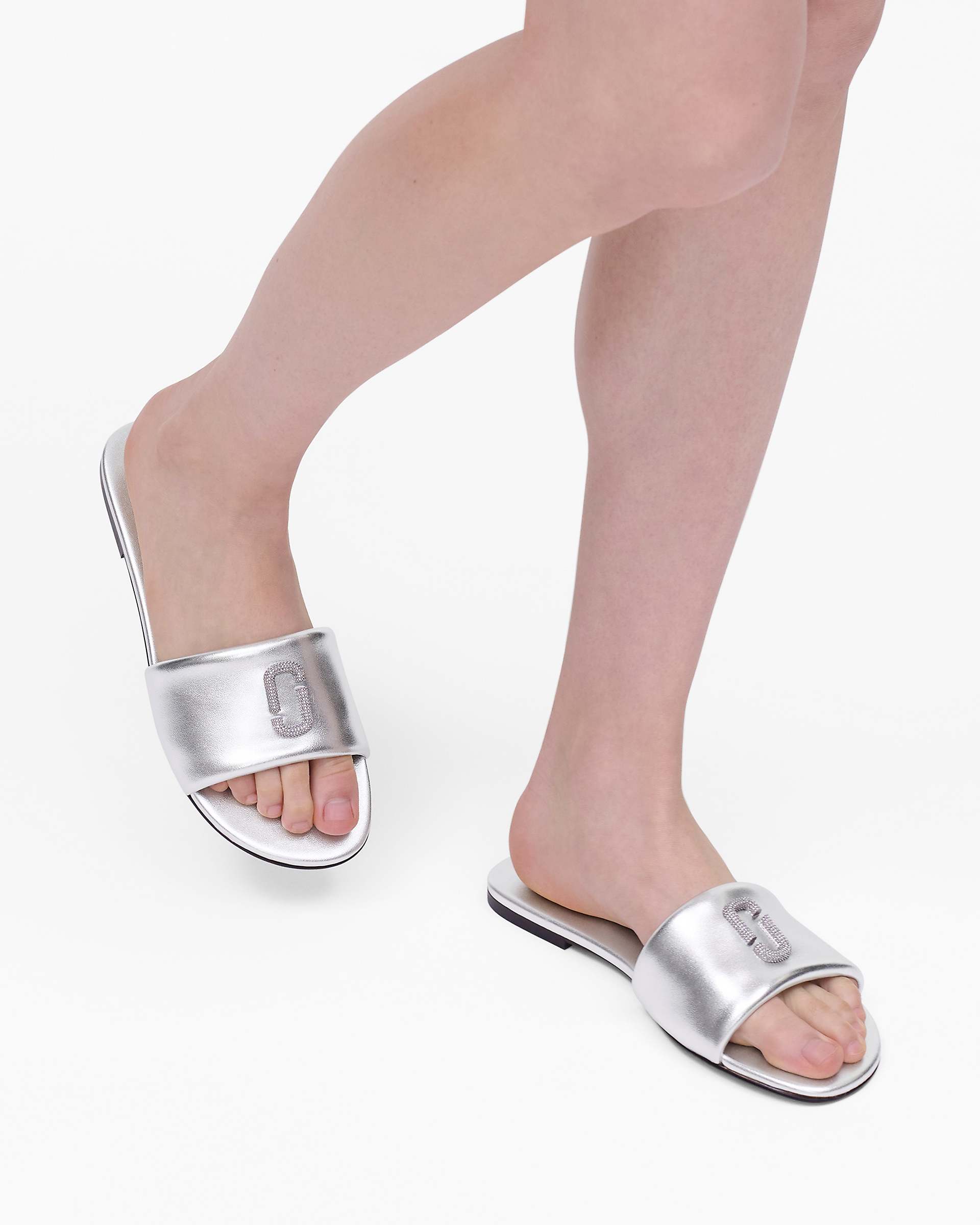Marc Jacobs Marc Jacobs The Pave Snapshot Slide Silver Silver