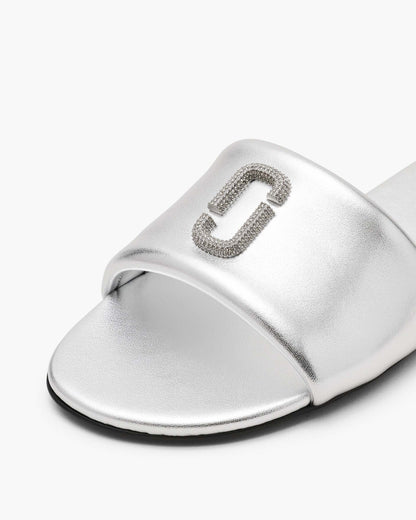 Marc Jacobs Marc Jacobs The Pave Snapshot Slide Silver Silver