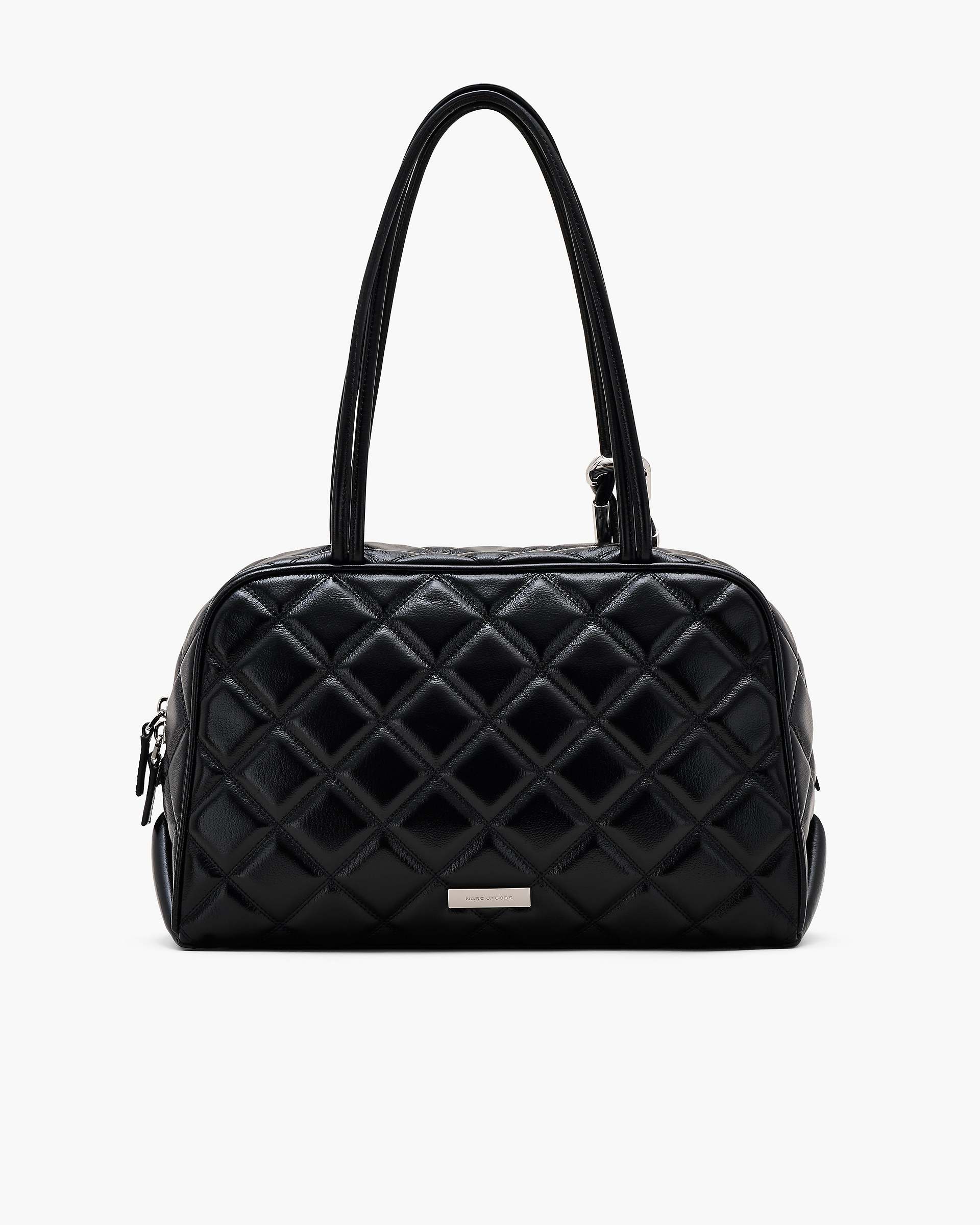 Marc Jacobs Marc Jacobs The Quilted Leather Dual Satchel Black Black