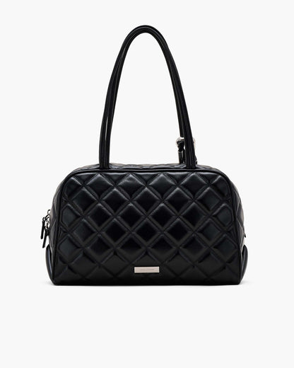 Marc Jacobs Marc Jacobs The Quilted Leather Dual Satchel Black Black