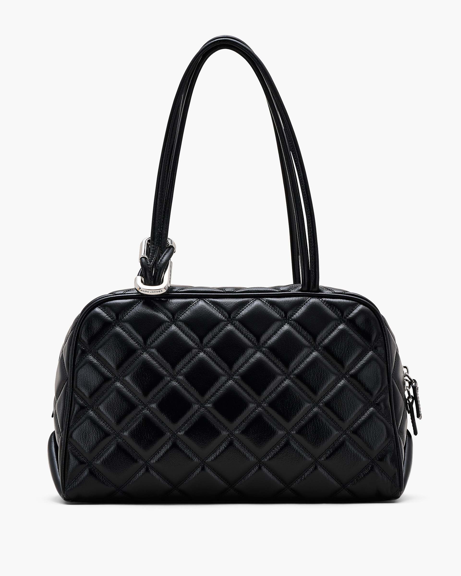 Marc Jacobs Marc Jacobs The Quilted Leather Dual Satchel Black Black