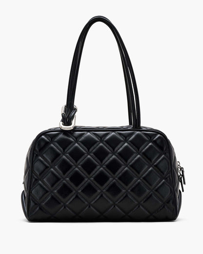 Marc Jacobs Marc Jacobs The Quilted Leather Dual Satchel Black Black