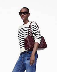 Marc Jacobs The Quilted Leather Dual Satchel Dark Plum