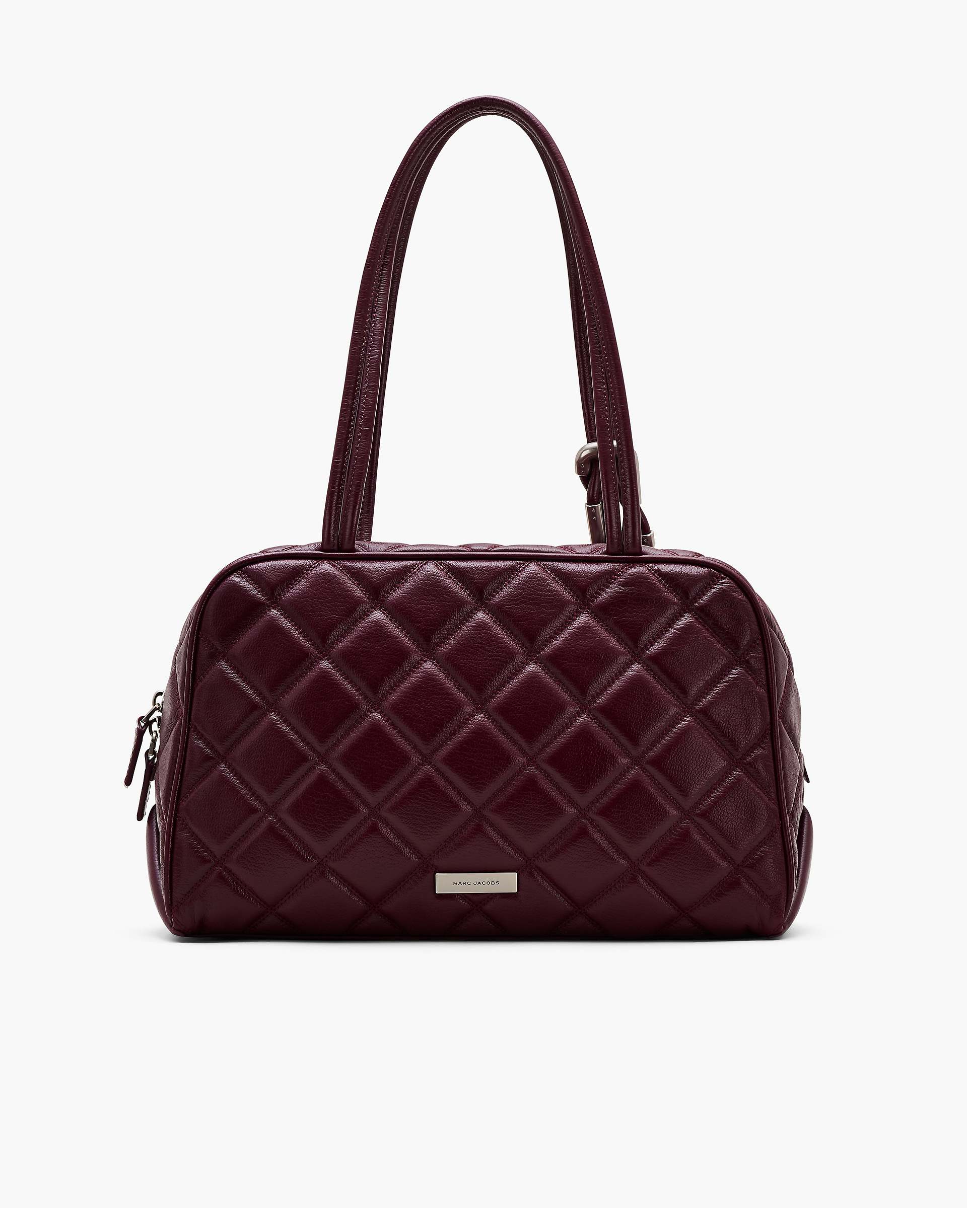 Marc Jacobs Marc Jacobs The Quilted Leather Dual Satchel Dark Plum Dark Plum