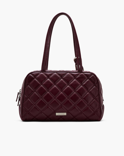 Marc Jacobs Marc Jacobs The Quilted Leather Dual Satchel Dark Plum Dark Plum