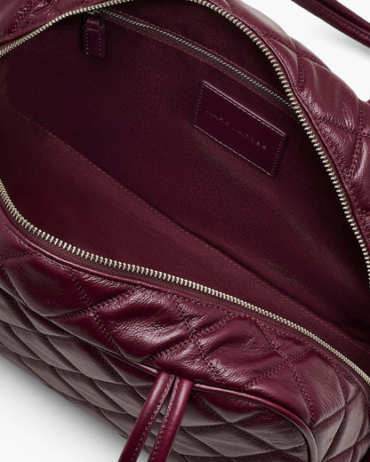 Marc Jacobs Marc Jacobs The Quilted Leather Dual Satchel Dark Plum Dark Plum