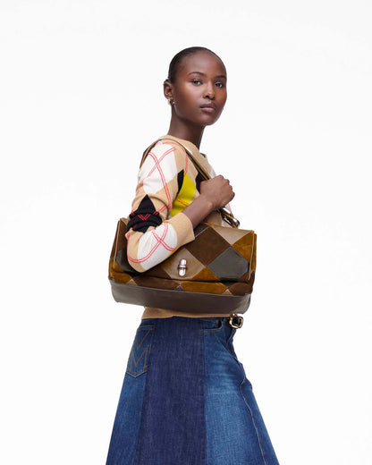 Marc Jacobs Marc Jacobs The Suede Patchwork Large Dual Bag Brown Multi Brown Multi