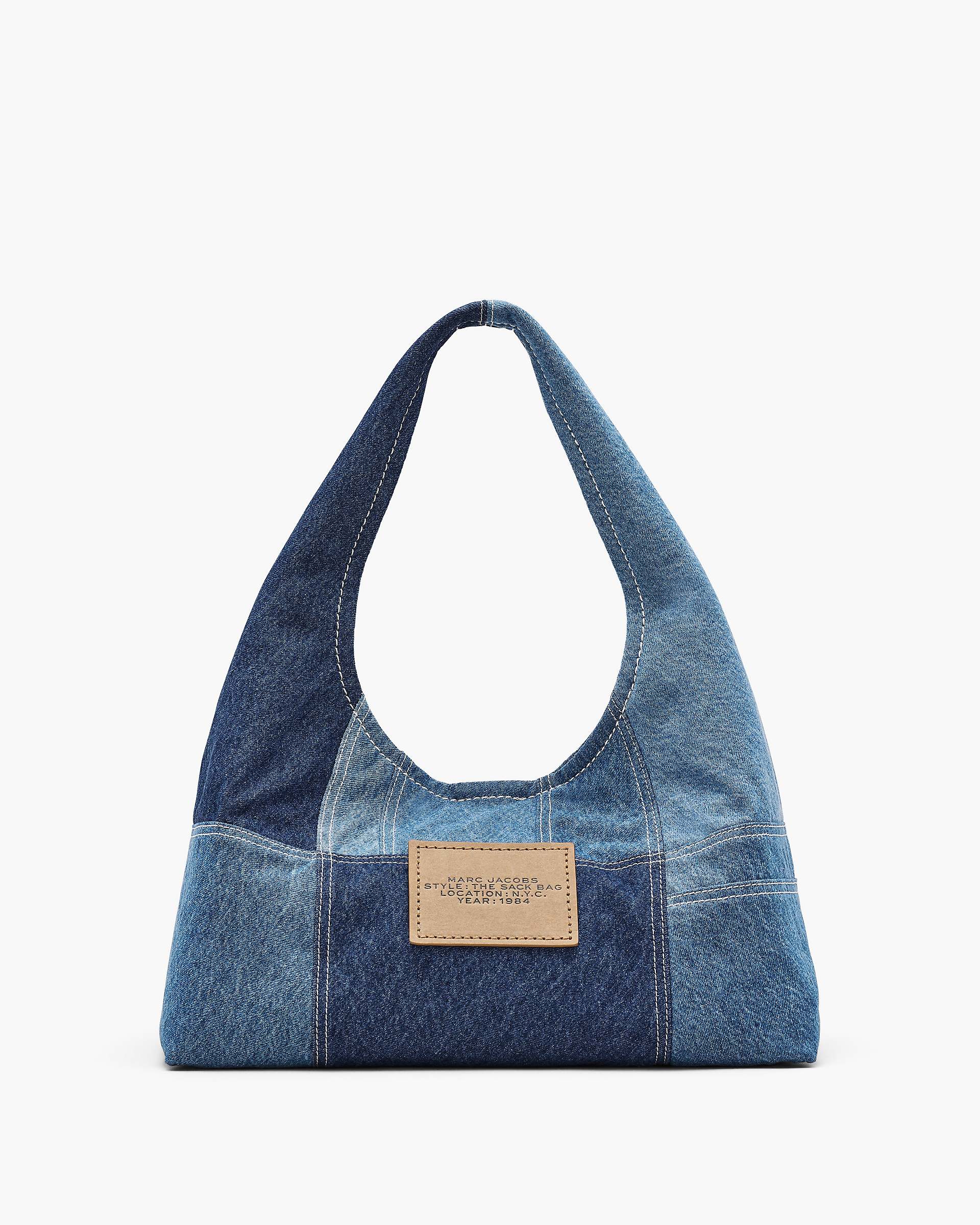 Marc Jacobs Marc Jacobs The Patchwork Denim Sack Bag Blue Denim Blue Denim