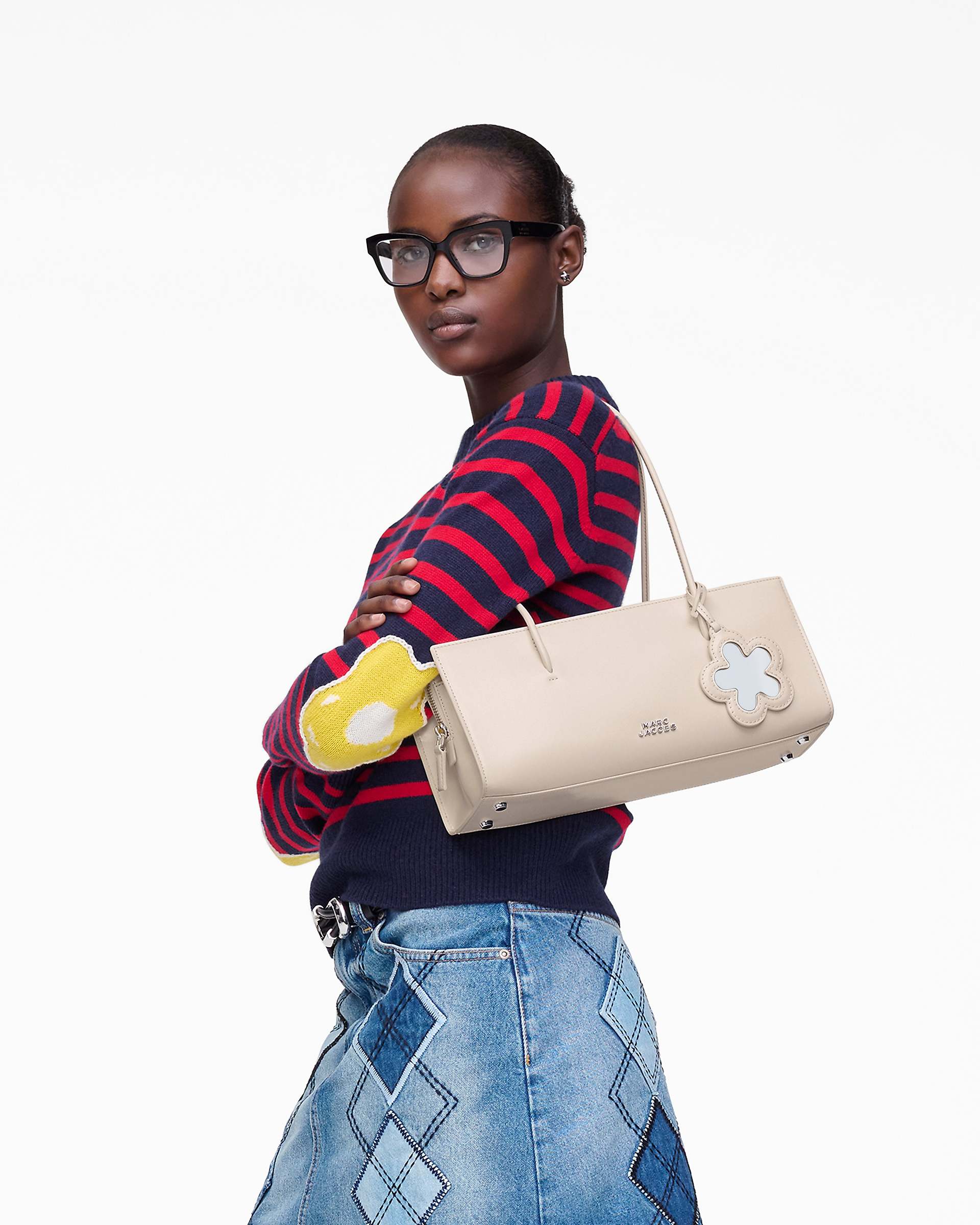 Marc Jacobs Marc Jacobs The Glam Mirror Satchel Cotton White Cotton White