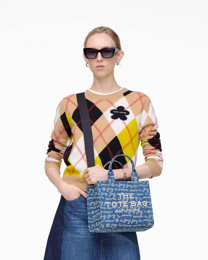 Marc Jacobs Marc Jacobs The Joy Denim Small Tote Bag Indigo Multi Indigo Multi