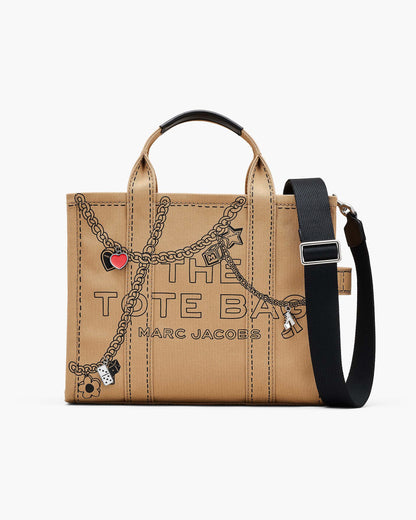 Marc Jacobs Marc Jacobs The Trompe L'Oeil Charm Canvas Medium Tote Bag Camel Multi Camel Multi