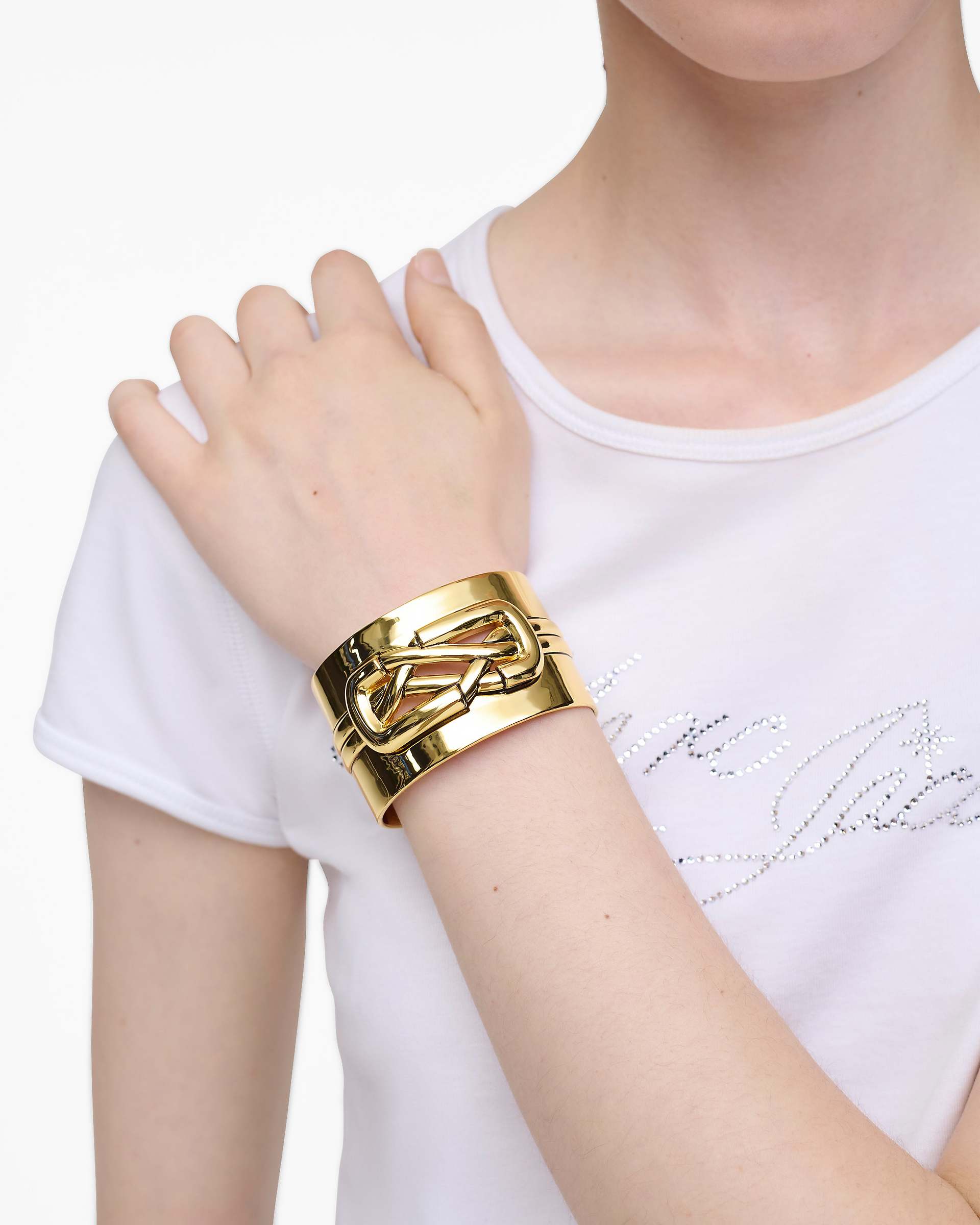 Marc Jacobs Marc Jacobs The Dual Statement Cuff Bracelet Gold Gold