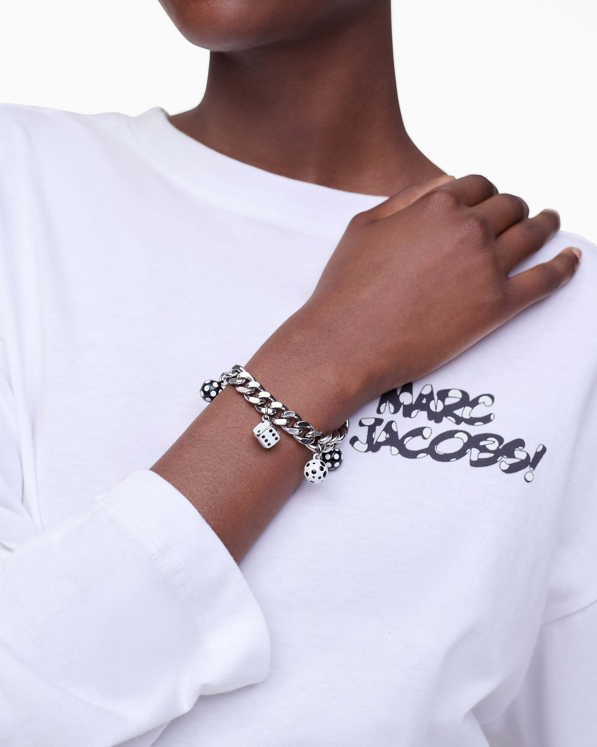 Marc Jacobs Marc Jacobs Derrick Adams X Marc Jacobs Dice Charm Bracelet Silver/Multi Silver/multi