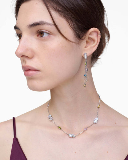 Marc Jacobs Marc Jacobs The J Marc Luxe Gem Linear Earrings Silver/Multi Silver/multi