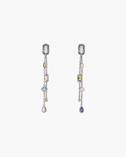 Marc Jacobs Marc Jacobs The J Marc Luxe Gem Linear Earrings Silver/Multi Silver/multi