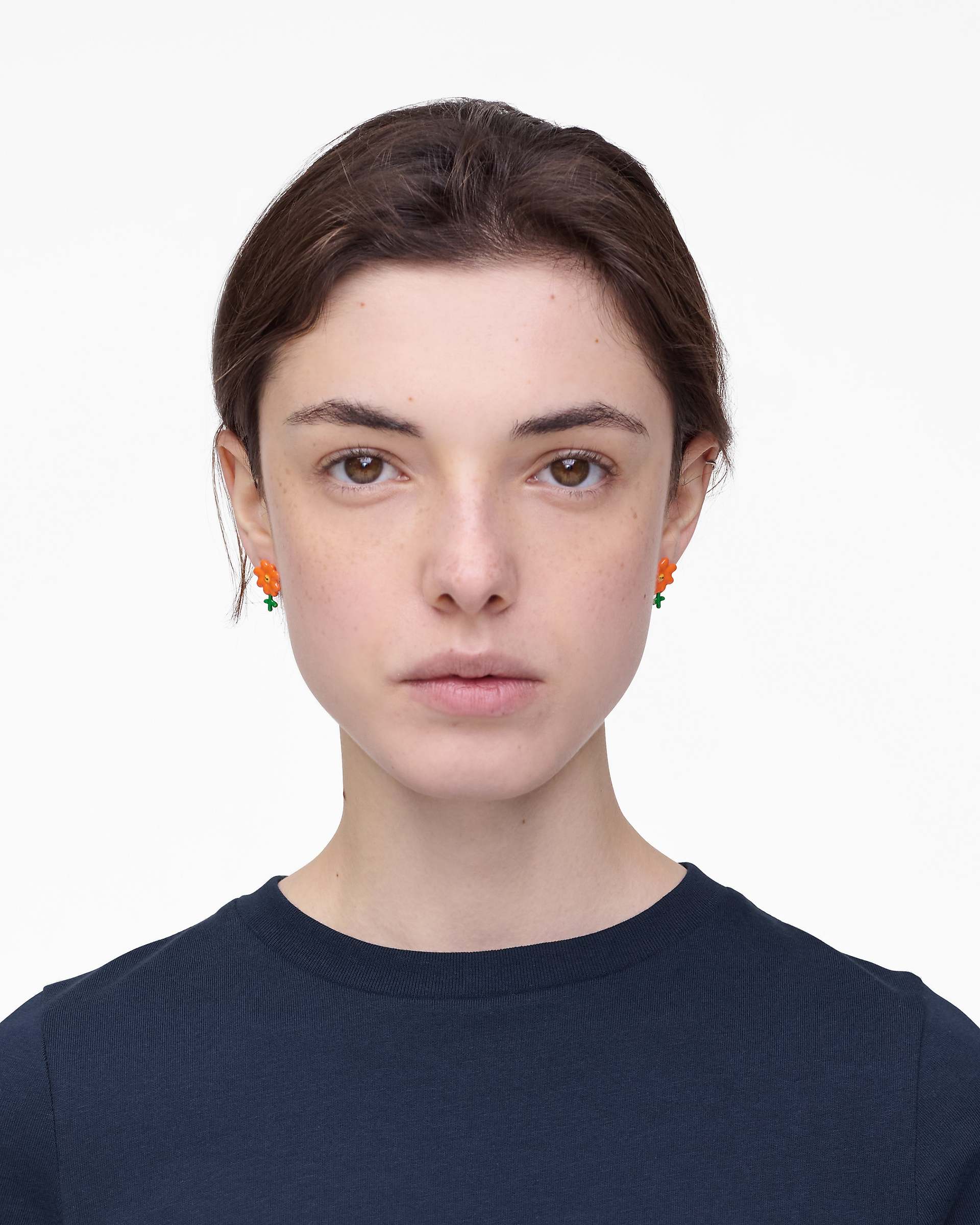 Marc Jacobs Marc Jacobs David Shrigley X Marc Jacobs Joy Flower Stud Earrings Silver/Orange Silver/orange