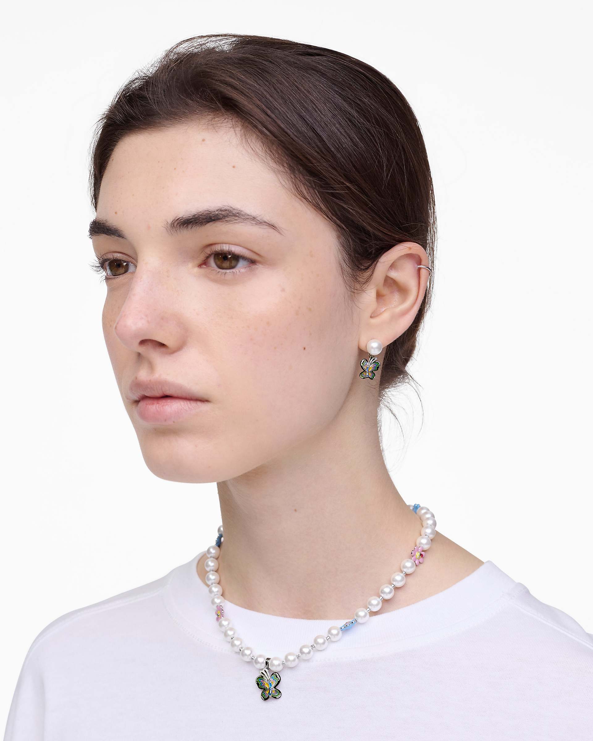 Marc Jacobs Marc Jacobs Hattie Stewart X Marc Jacobs Butterfly Pearl Earrings Silver/Multi Silver/multi