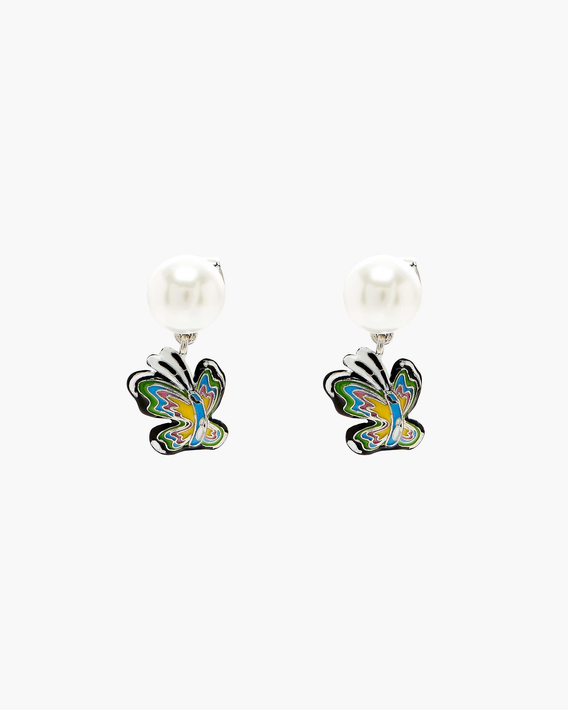 Marc Jacobs Marc Jacobs Hattie Stewart X Marc Jacobs Butterfly Pearl Earrings Silver/Multi Silver/multi