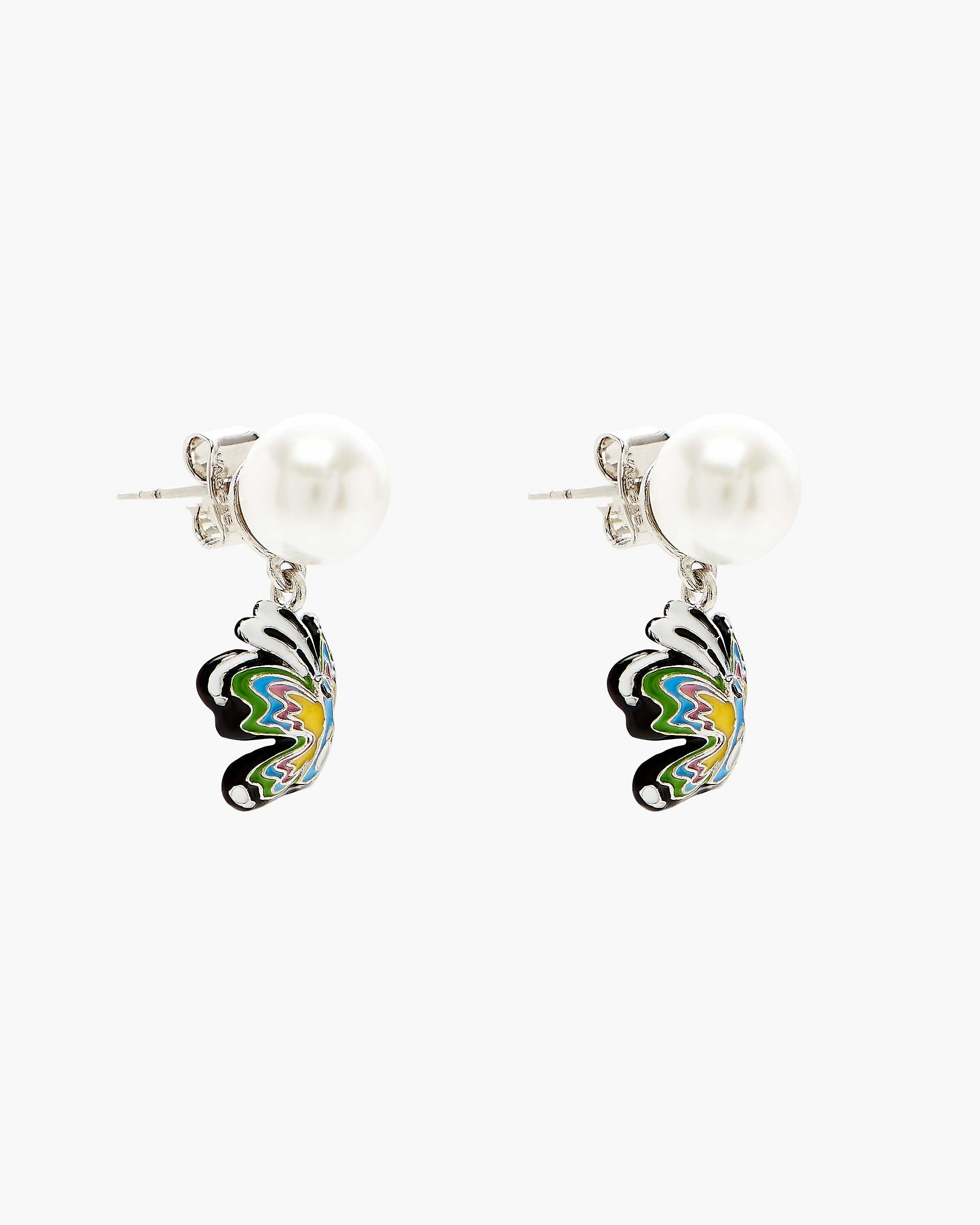 Marc Jacobs Marc Jacobs Hattie Stewart X Marc Jacobs Butterfly Pearl Earrings Silver/Multi Silver/multi
