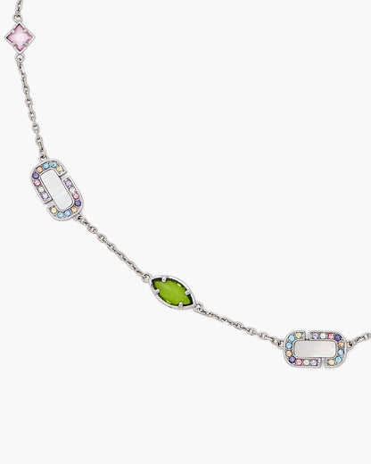 Marc Jacobs Marc Jacobs The J Marc Luxe Gem Station Necklace Silver/Multi Silver/multi