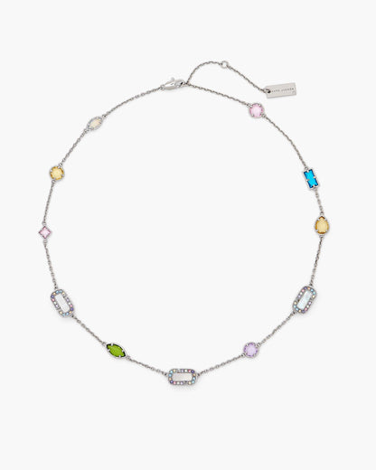Marc Jacobs Marc Jacobs The J Marc Luxe Gem Station Necklace Silver/Multi Silver/multi