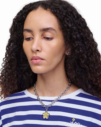 Marc Jacobs Marc Jacobs The Daisy Puzzle Necklace Silver/Multi Silver/multi