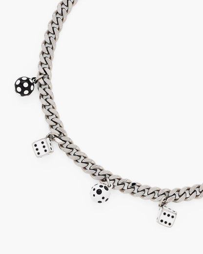 Marc Jacobs Marc Jacobs Derrick Adams X Marc Jacobs Dice Charm Necklace Silver/Multi Silver/multi