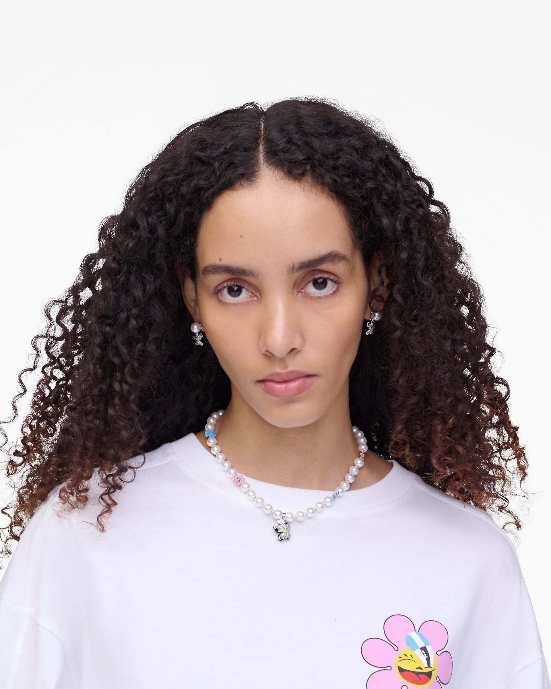 Marc Jacobs Marc Jacobs Hattie Stewart X Marc Jacobs Garden Pearl Station Necklace Silver/Multi Silver/multi