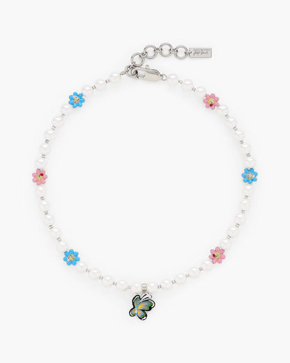 Marc Jacobs Marc Jacobs Hattie Stewart X Marc Jacobs Garden Pearl Station Necklace Silver/Multi Silver/multi