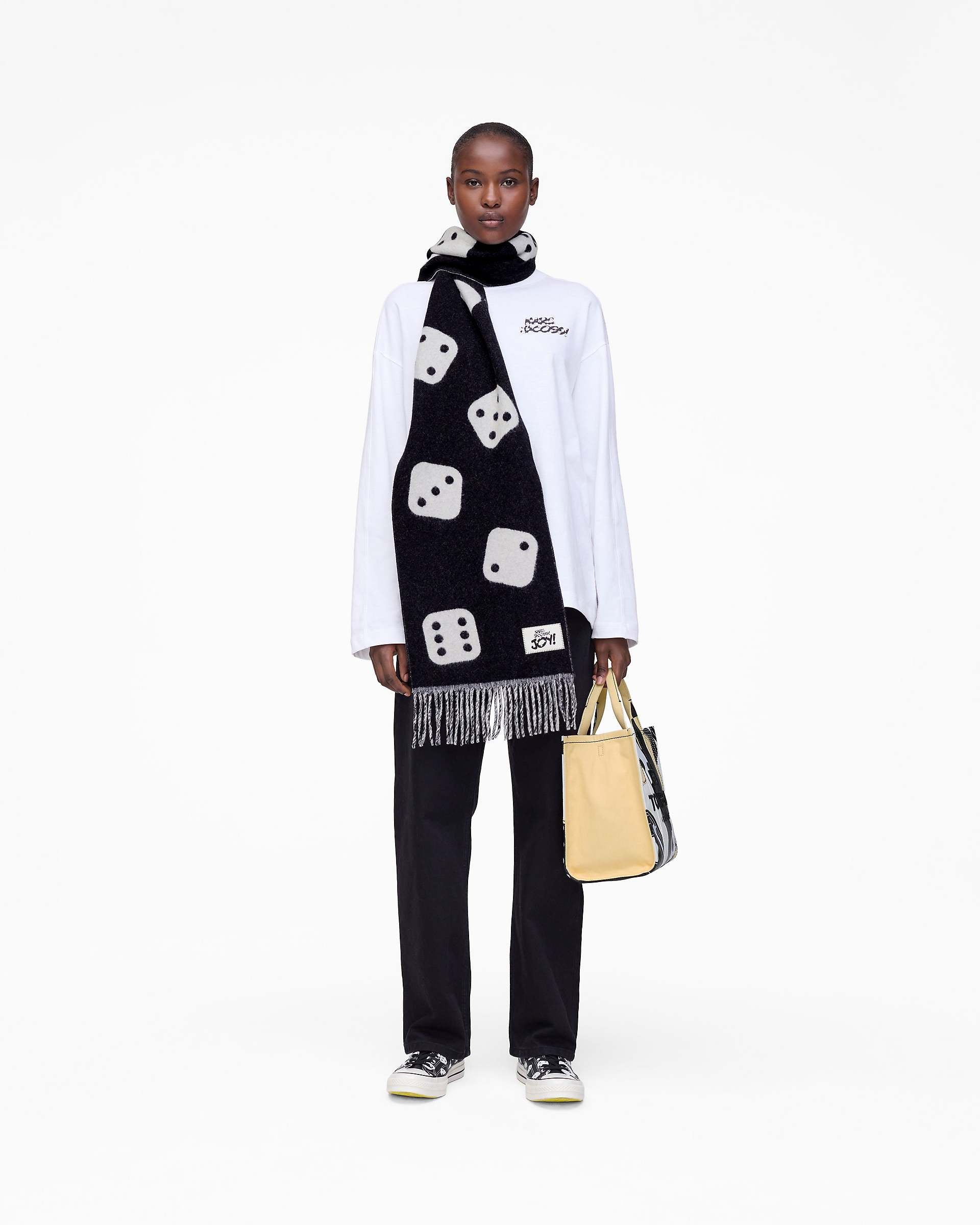 Marc Jacobs Marc Jacobs Derrick Adams X Marc Jacobs Dice Wool Scarf Black Multi Black Multi