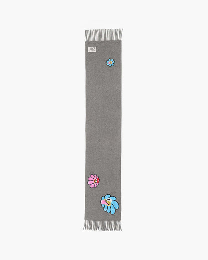 Marc Jacobs Marc Jacobs Hattie Stewart X Marc Jacobs Daisy Wool Scarf Grey Multi Grey Multi