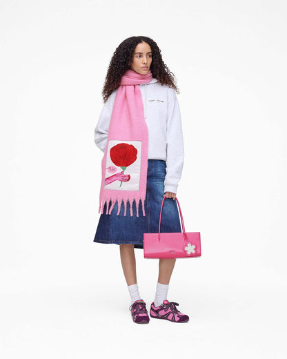 Marc Jacobs Marc Jacobs David Shrigley X Marc Jacobs Oh Rose Wool Scarf Pink Multi Pink Multi