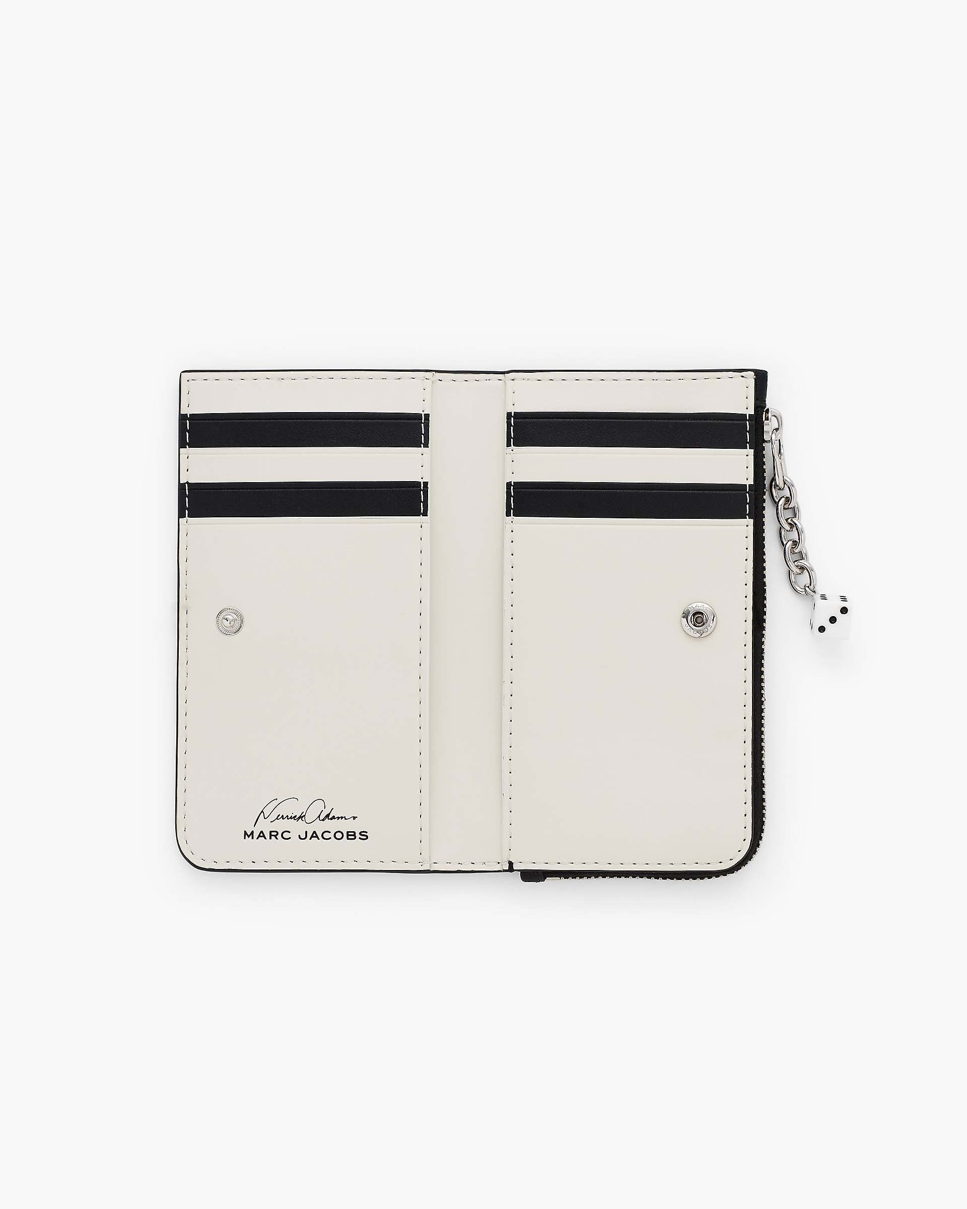 Marc Jacobs Marc Jacobs Derrick Adams X Marc Jacobs Everday Logo Slim Wallet Black/White Black/white