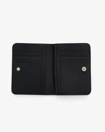 Marc Jacobs Marc Jacobs The Pebble J Marc Mini Compact Wallet Black Black