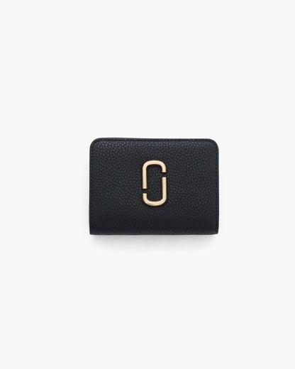Marc Jacobs Marc Jacobs The Pebble J Marc Mini Compact Wallet Black Black