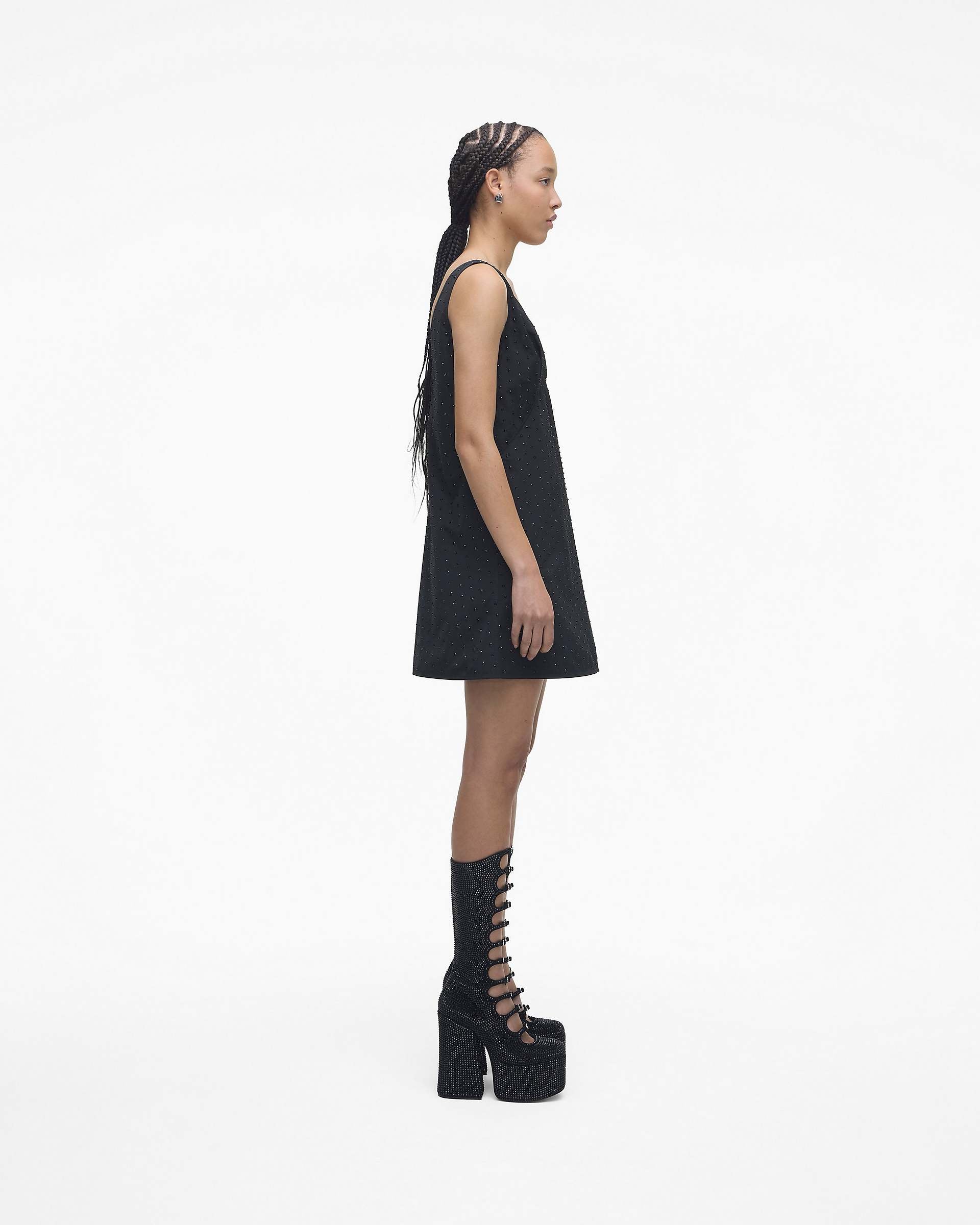 Marc Jacobs Marc Jacobs The Rhinestone Kiki Knee-High Boot Black/Black Black/black