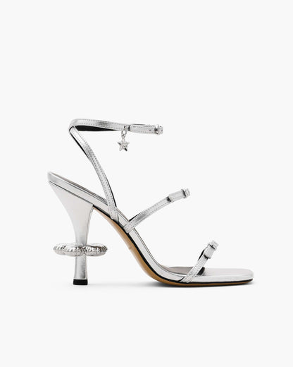 Marc Jacobs Marc Jacobs The Metallic Leather Daisy Heel Silver Silver