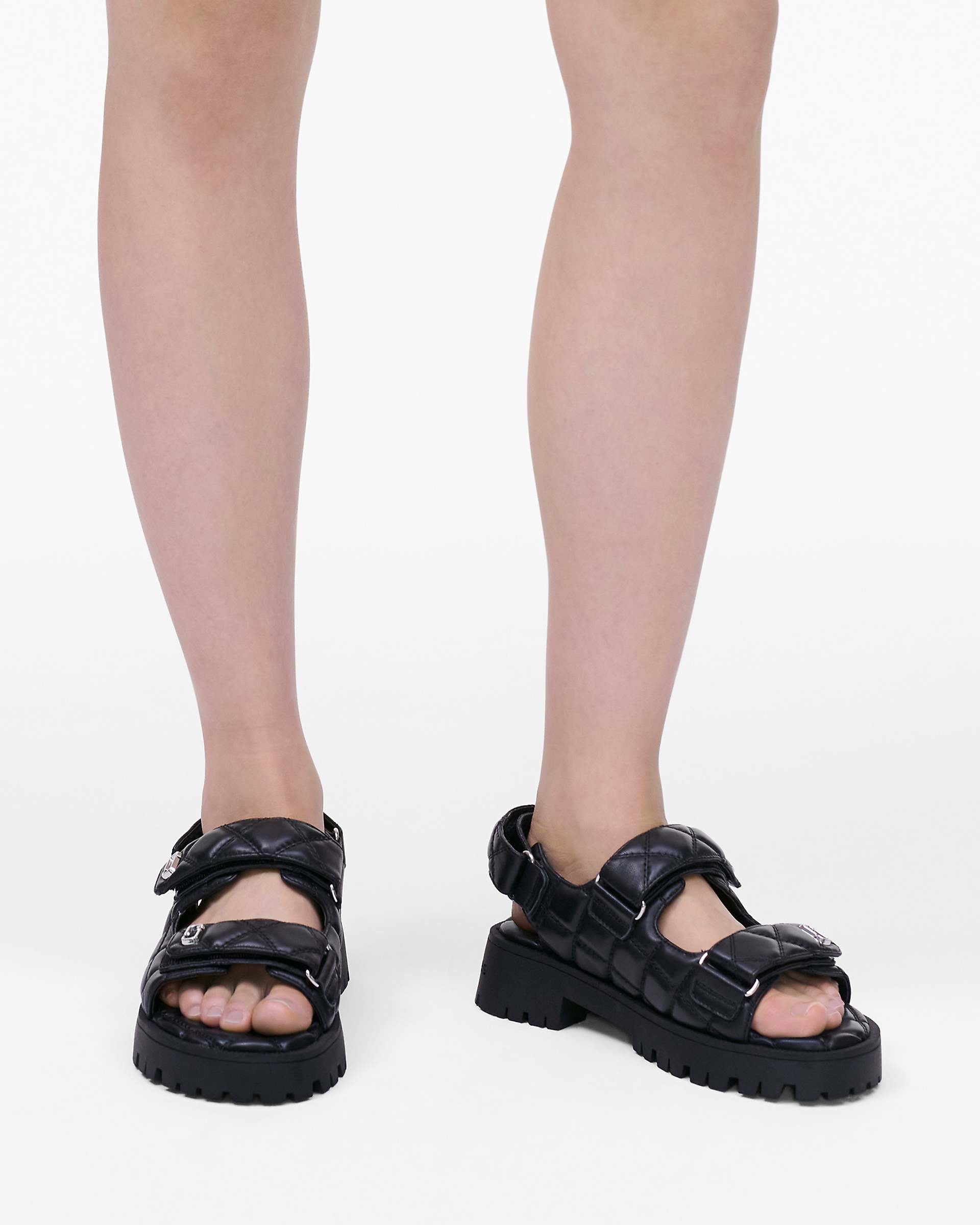 Marc Jacobs Marc Jacobs The Quilted Sunny Sandal Black Black