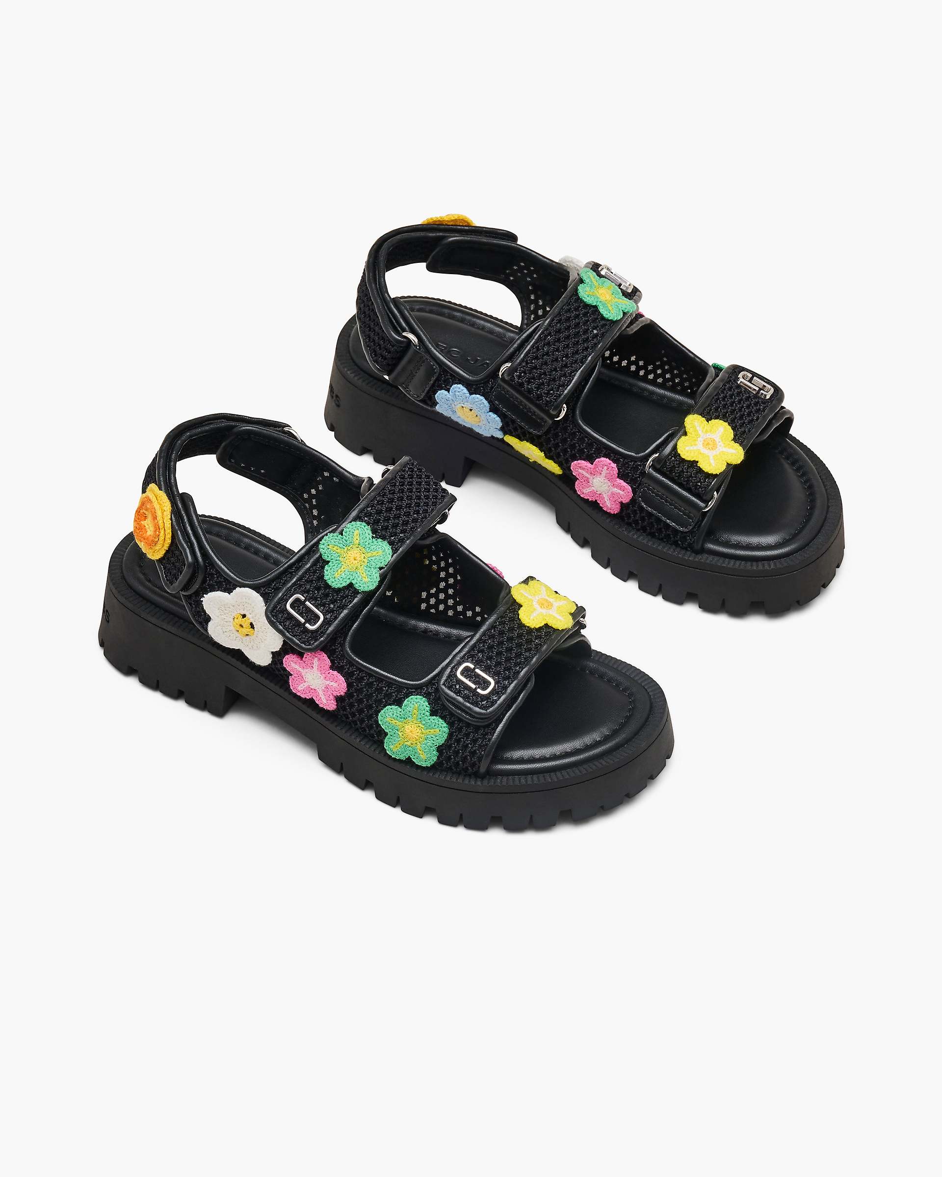 Marc Jacobs Marc Jacobs The Daisy Crochet Sunny Sandal Black Multi Black Multi