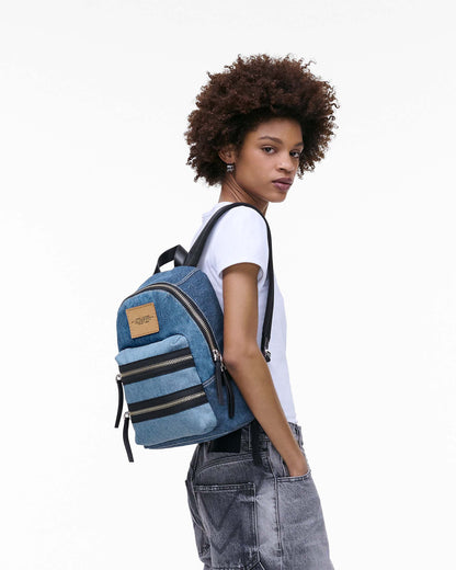 Marc Jacobs Marc Jacobs The Biker Colorblock Denim Medium Backpack Indigo Multi Indigo Multi