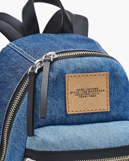 Marc Jacobs Marc Jacobs The Biker Colorblock Denim Medium Backpack Indigo Multi Indigo Multi