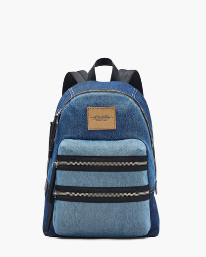 Marc Jacobs Marc Jacobs The Biker Colorblock Denim Large Backpack Indigo Multi Indigo Multi