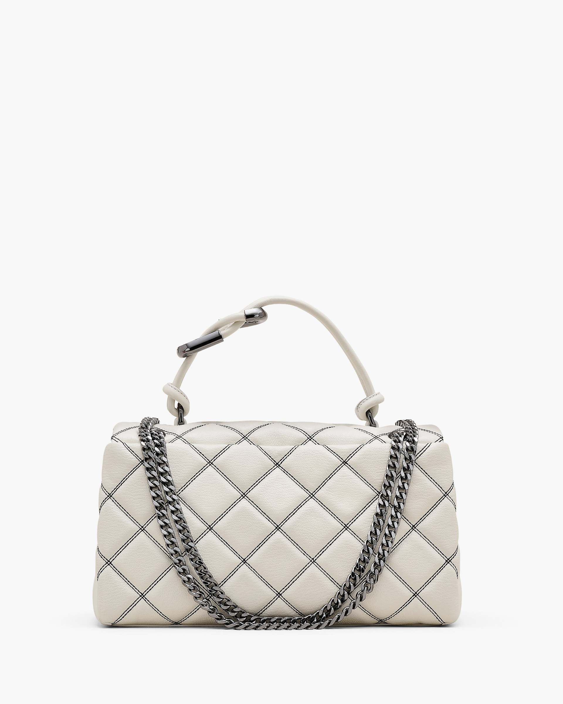 Marc Jacobs Marc Jacobs The Bi-Color Quilted Dual Convertible Shoulder Bag White/Black White/black