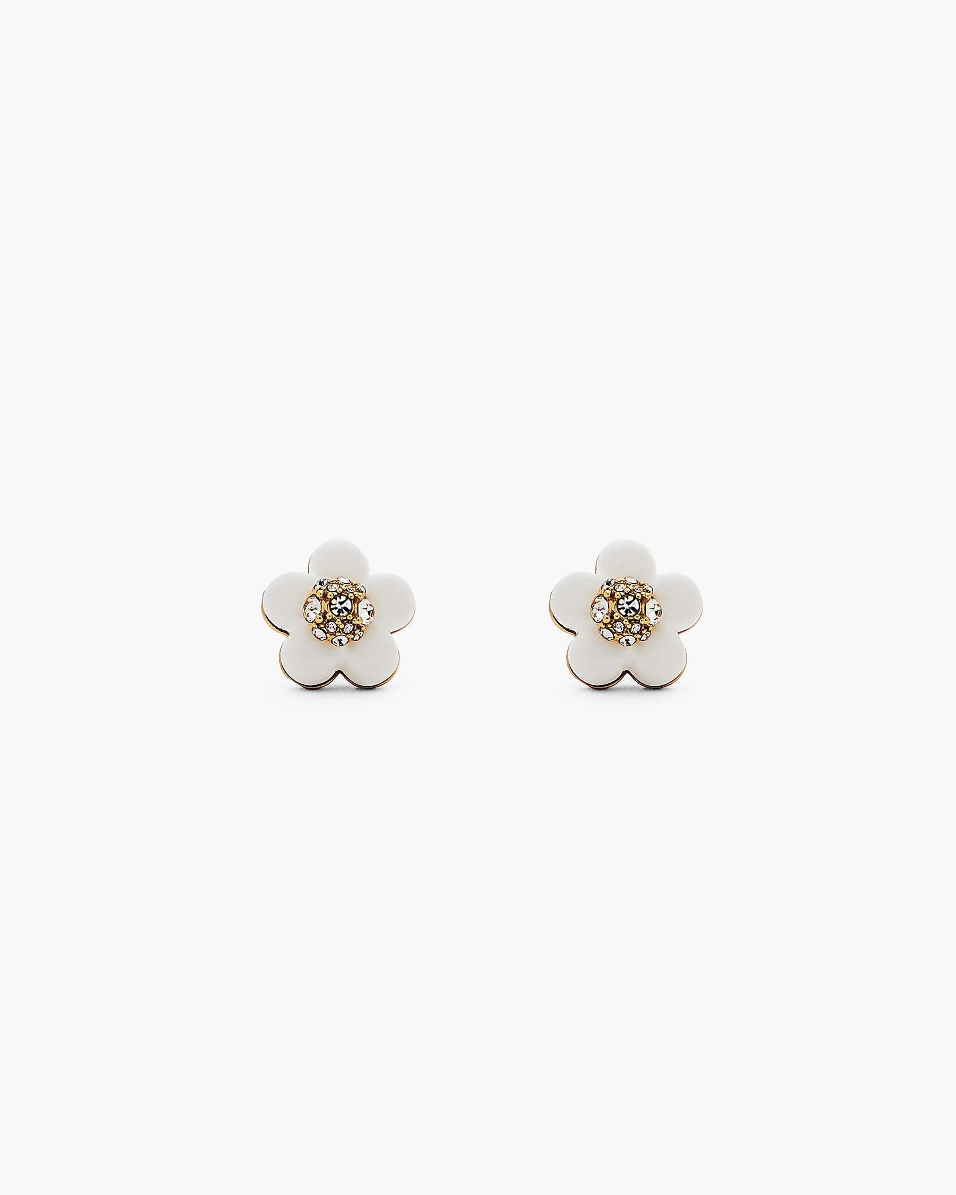 Marc Jacobs Marc Jacobs The Daisy Stud Earrings Gold/White Gold/white