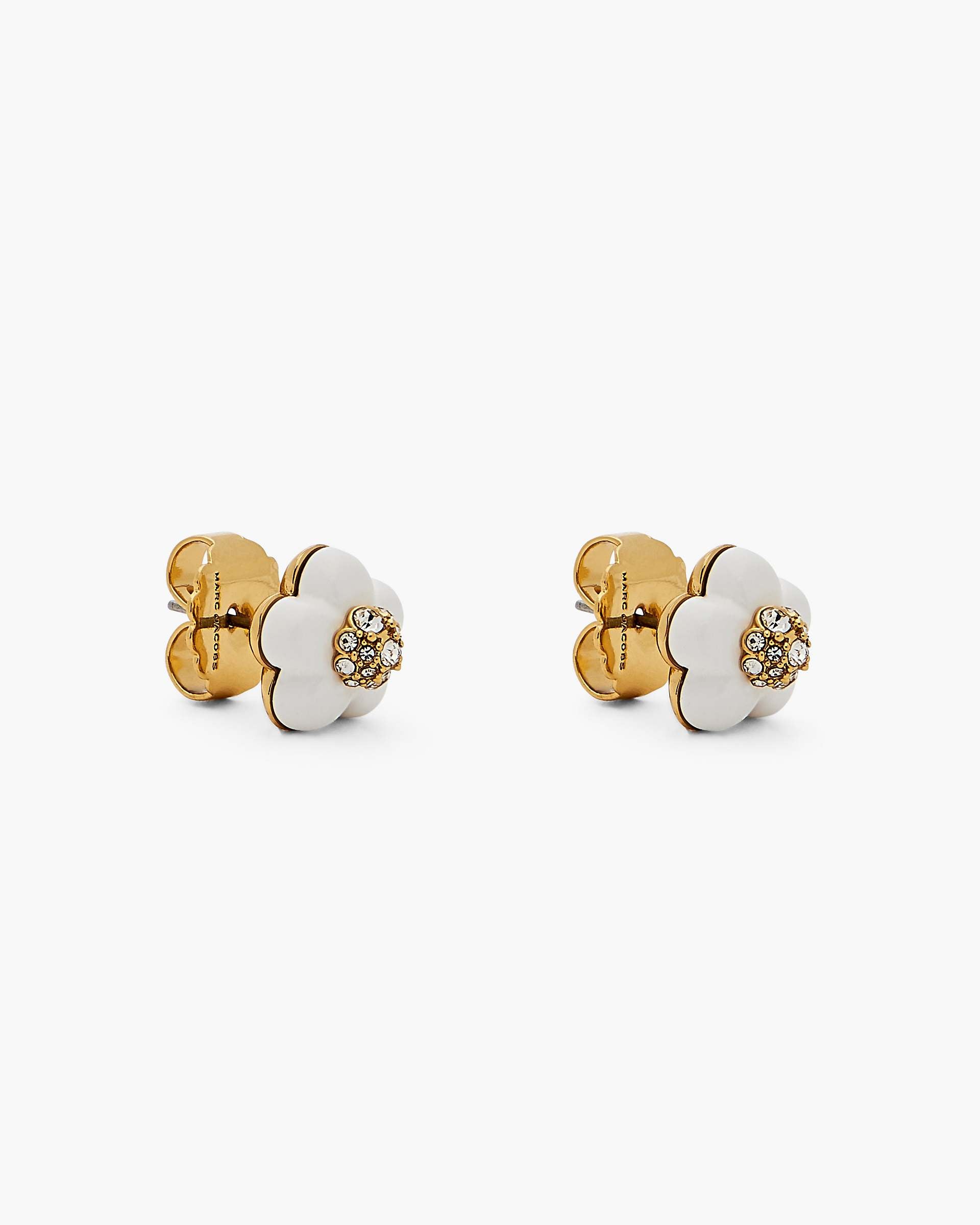 Marc Jacobs Marc Jacobs The Daisy Stud Earrings Gold/White Gold/white
