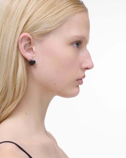 Marc Jacobs Marc Jacobs The Heart Balloon Pave Earrings Black/Black Crystal Black/black Crystal