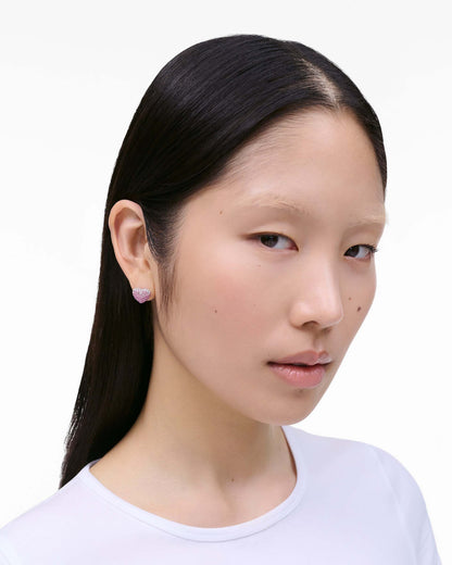 Marc Jacobs Marc Jacobs The Heart Balloon Pave Earrings Silver/Rose Silver/rose